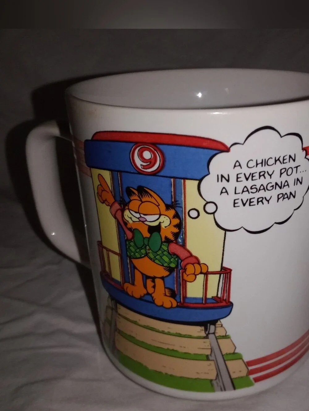 Vintage 1978 Garfield Vote Republican Elephant Politics Enesco Retro Decor